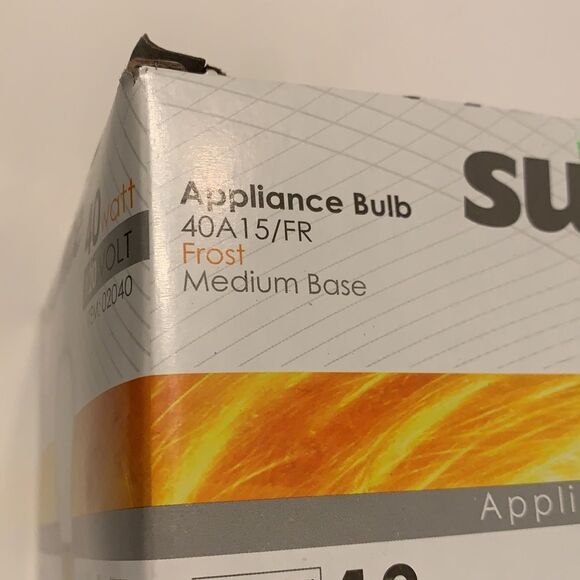 Sunlite Incandescent Appliance A15 Light Bulb 40 Watts Medium Base New Case 12 - Picture 3 of 3